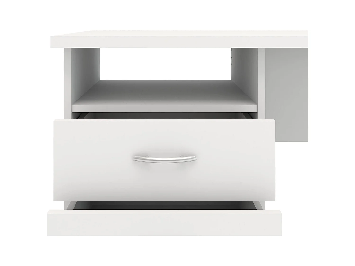 Lineair bureau met drie laden, kleur wit, afmetingen 120 x 72 x 48 cm