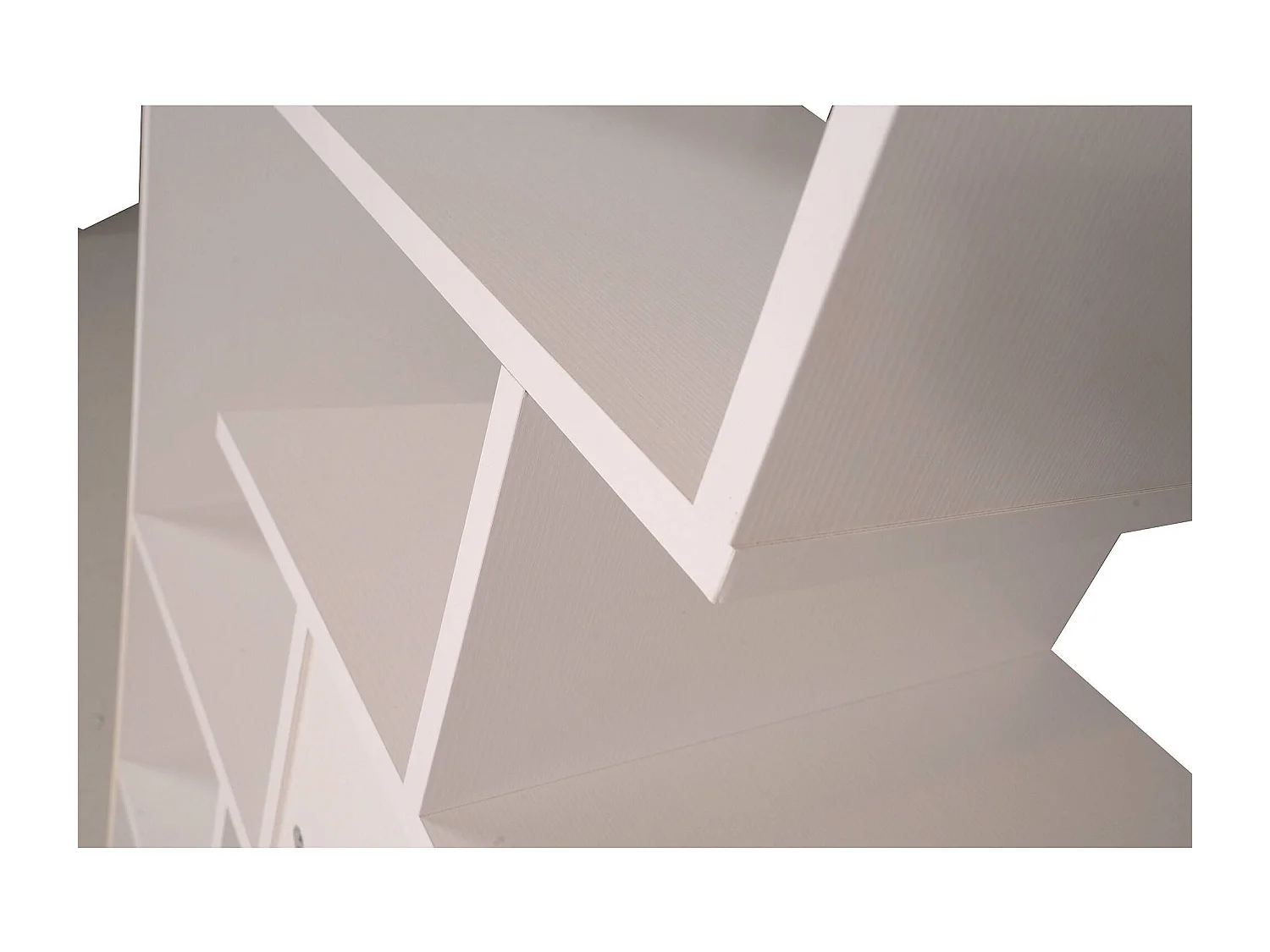 Bureau Dpasqui, Bureau avec bibliothèque, Bureau, Bureau linéaire polyvalent peu encombrant, 159x40h135 cm, Blanc