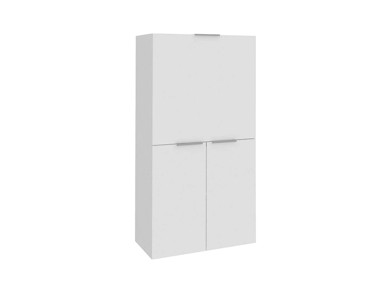 Dmora - Scrivania Atroc, cm 70x35h140, Bianco lucido