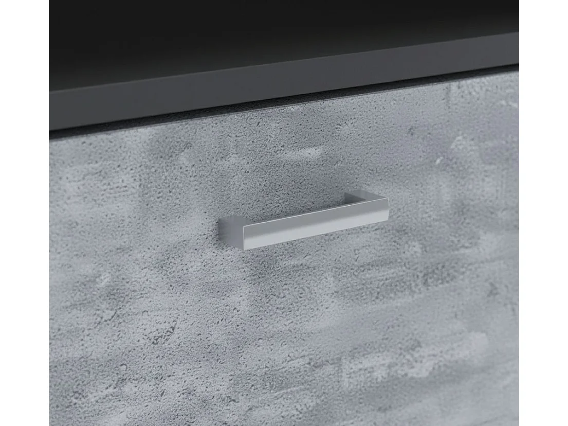 Meuble à chaussures Dpinn, Étagère à chaussures peu encombrante, Étagère à chaussures d'entrée, Meuble avec 3 portes pliantes, 92x27h94 cm, Anthracite, Ciment