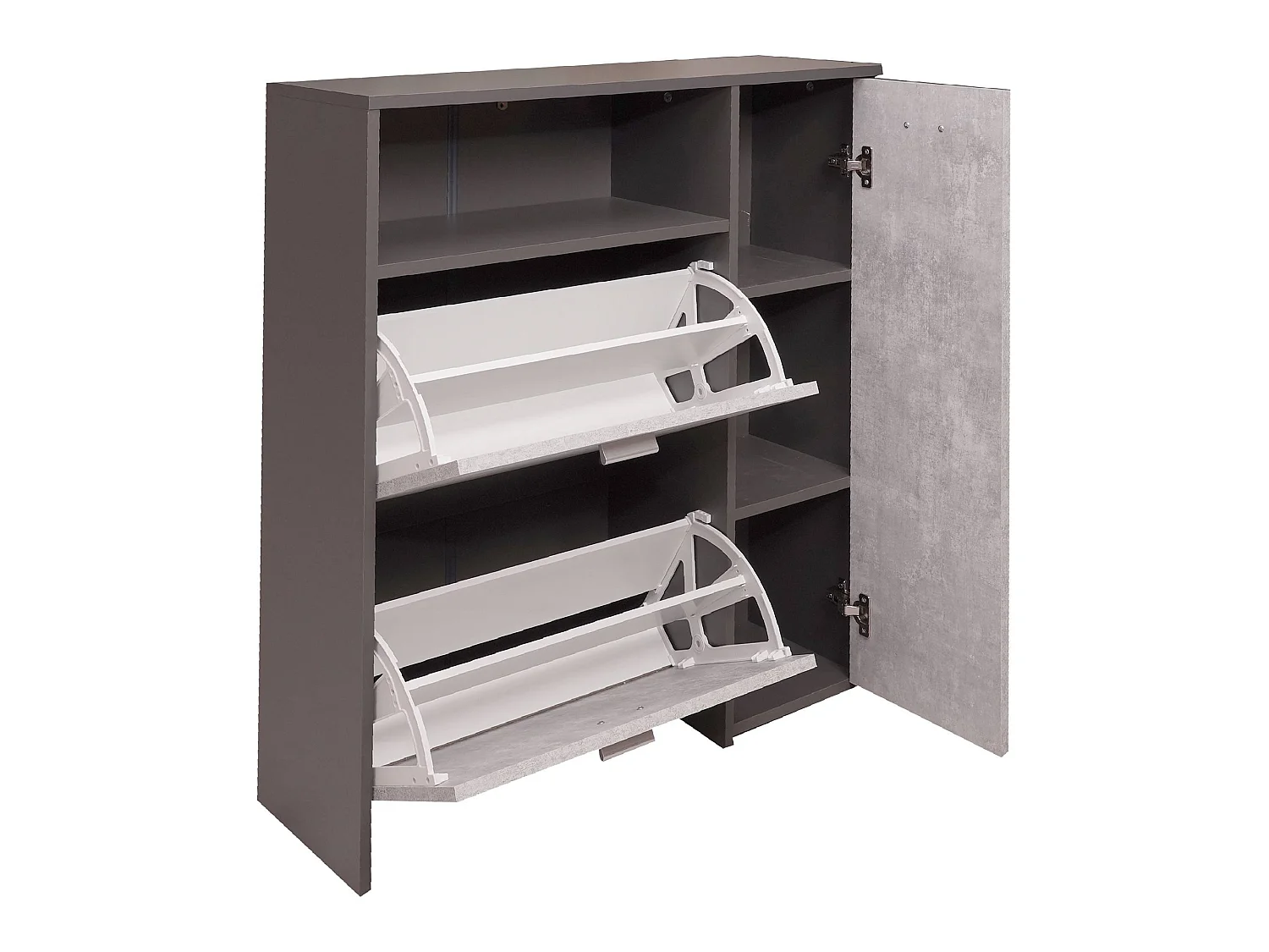 Mobile da Ingresso Scultore, 4/5 Paia, 26.60x91.50x94.00h cm Grigio Antracite