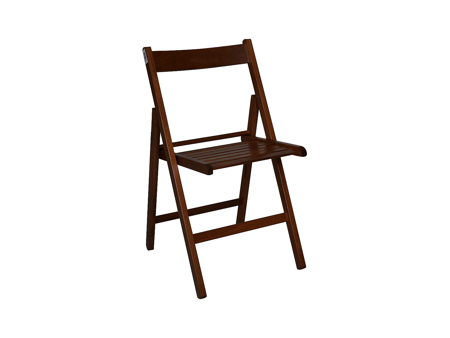 Klapstoel, van walnootkleurig beukenhout, afmeting 42,5 x 79 x 47,5 cm