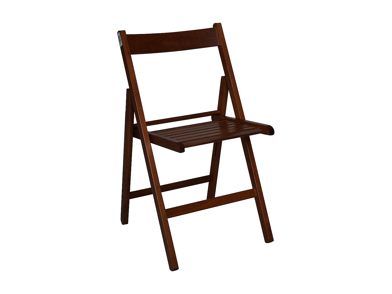 Silla plegable, en madera de haya color nogal, Medidas 42,5 x 79 x 47,5 cm