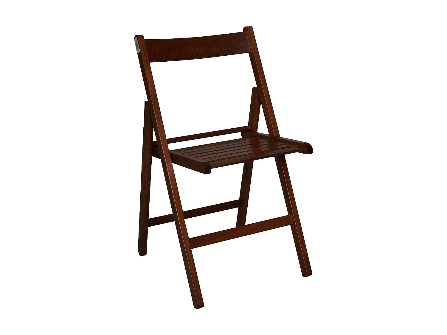 Silla plegable, en madera de haya color nogal, Medidas 42,5 x 79 x 47,5 cm