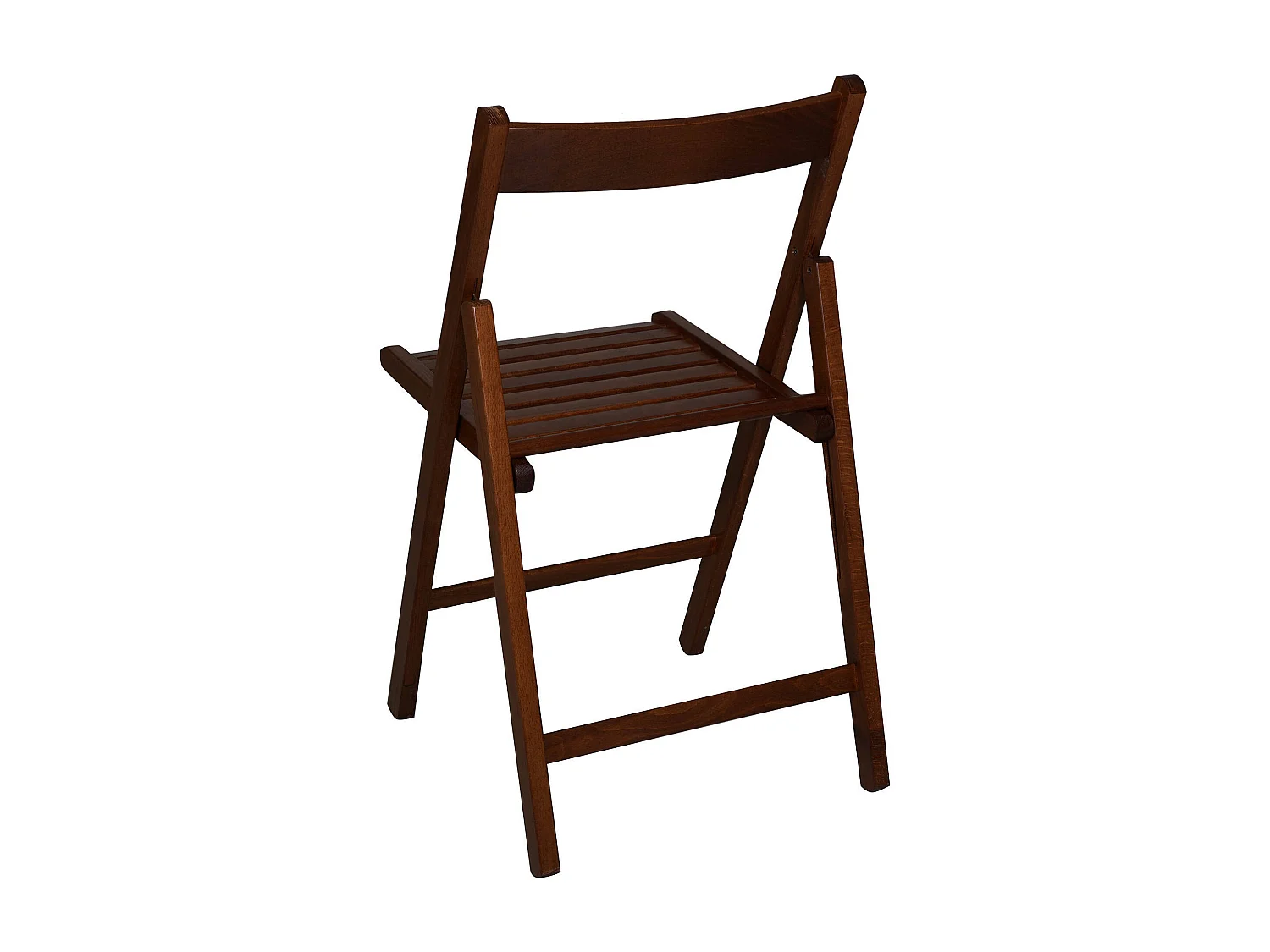 Silla plegable, en madera de haya color nogal, Medidas 42,5 x 79 x 47,5 cm