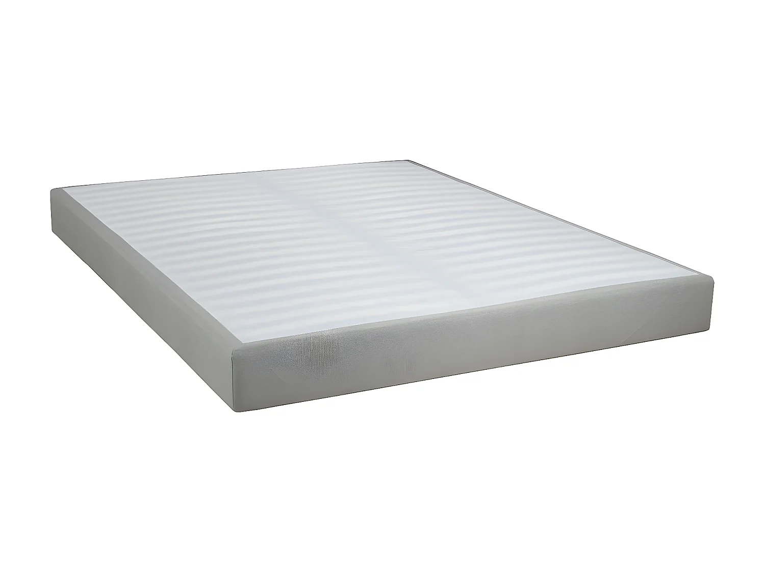 SEYCHELLES - Pack Matelas 140x190 + Sommier Tapissier Démontable 2x20 Lattes Lin + Pieds Bois 15cm
