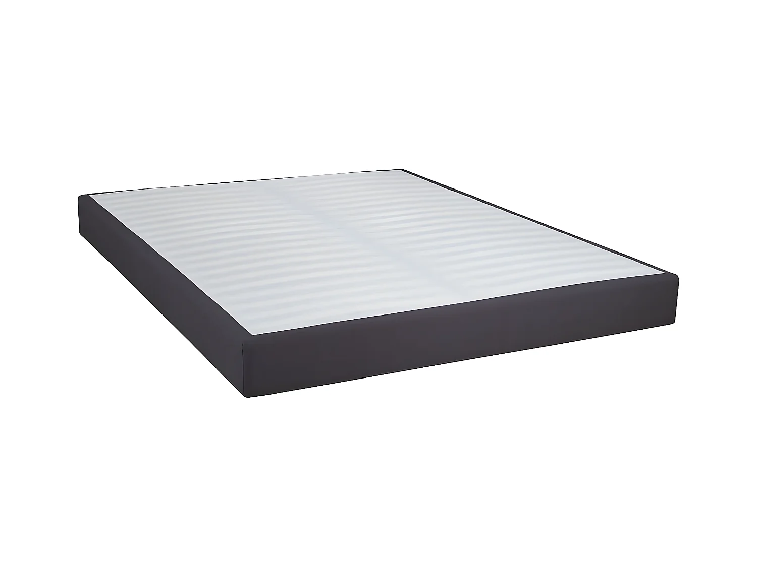 MALDIVES - Pack Matelas 140x190 + Sommier Tapissier Démontable 2x20 Lattes Anthracites + Pieds Blancs 15cm