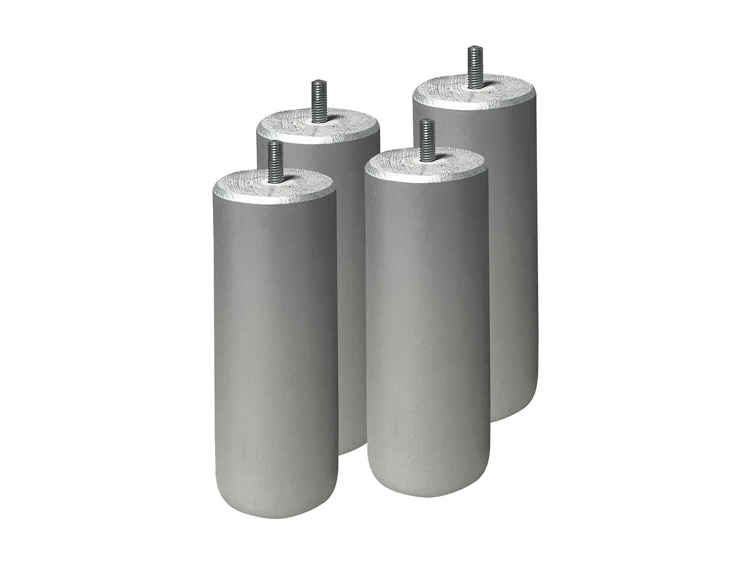 SILHOUETTE - Pack Matelas 140x190 + Sommier Tapissier Démontable 2x20 Lattes Anthracites + Pieds Argent 15cm