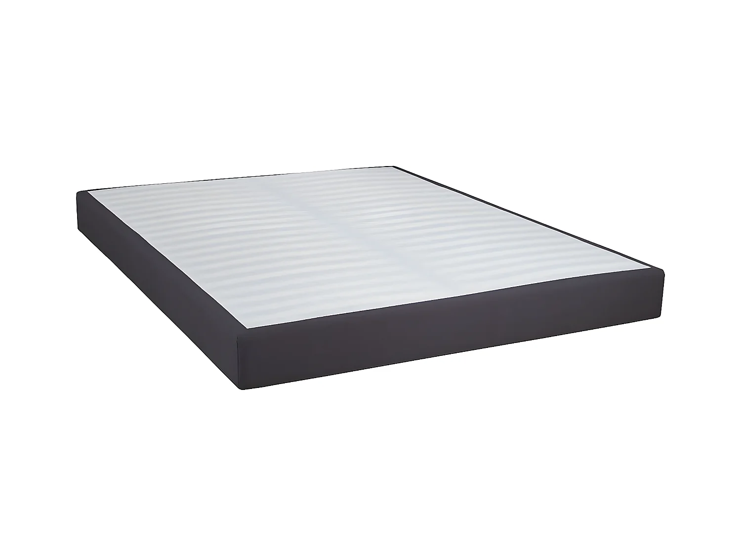 SILHOUETTE - Pack Matelas 140x190 + Sommier Tapissier Démontable 2x20 Lattes Anthracites + Pieds Bois 15cm