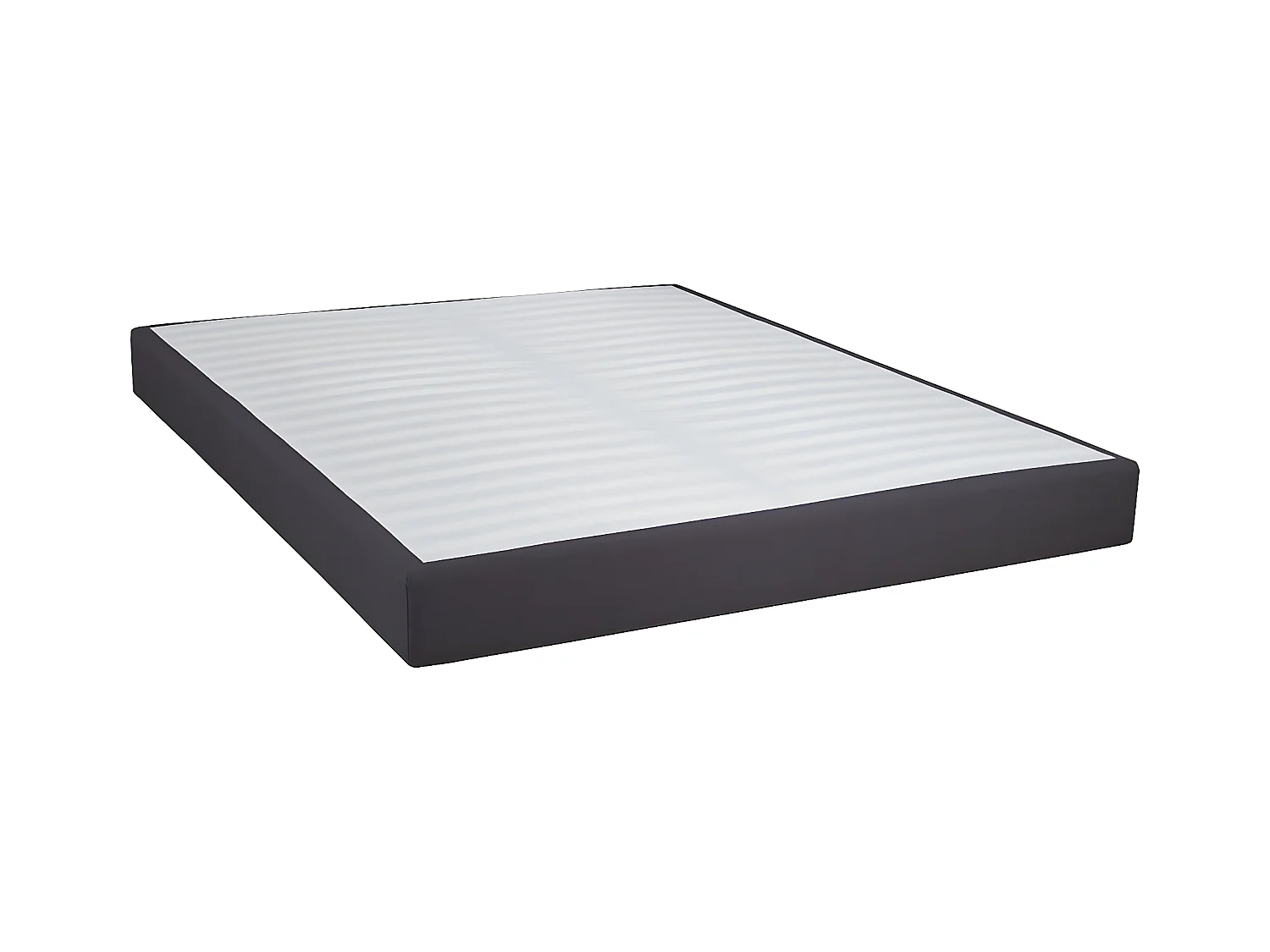 TAHITI - Pack Matelas 160x200 + Sommier Tapissier Démontable 2x20 Lattes Anthracites + Pieds Anthracites 15cm