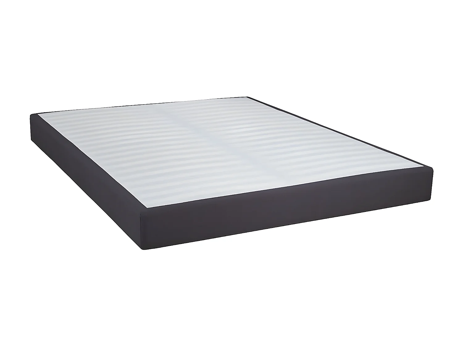 MALDIVES - Pack Matelas 140x190 + Sommier Tapissier Démontable 2x20 Lattes Anthracites + Pieds Bois 15cm