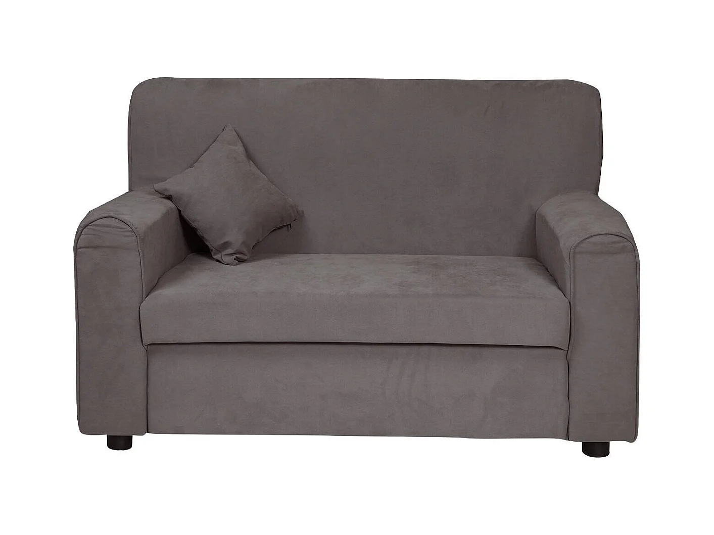 Modernes 2-Sitzer Stoffsofa, Made in Italy, Sofa für kleine Wohnungen, mit Kissen, 125x73xh85 cm, Farbe Grau