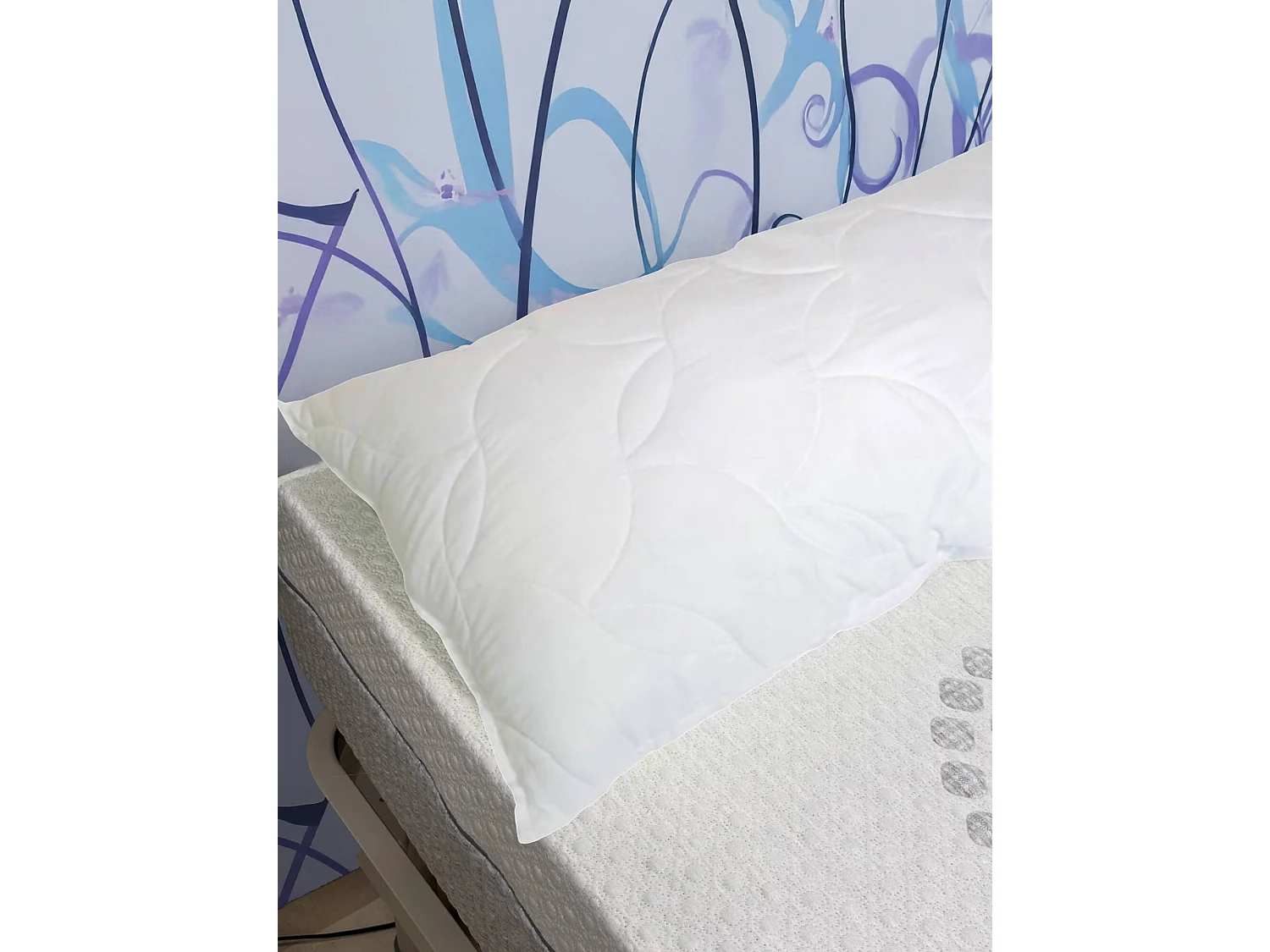 Talamo Italia paire d'oreillers pour lit, 100% Made in Italy, Oreillers en mousse à mémoire de forme, Hypoallergénique et Respirant, 73x44xh14 cm