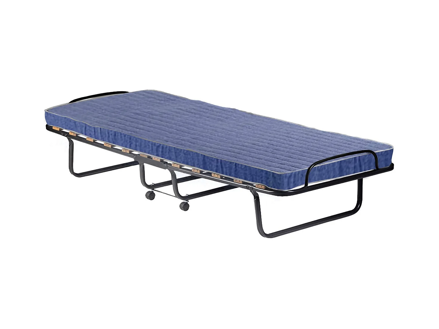 Lit pliant Daaronso, Lit de camp à 12 lattes, Matelas inclus, Lit bébé peu encombrant, 100% Made in Italy, 80x190h37 cm, Housse de protection sur demande
