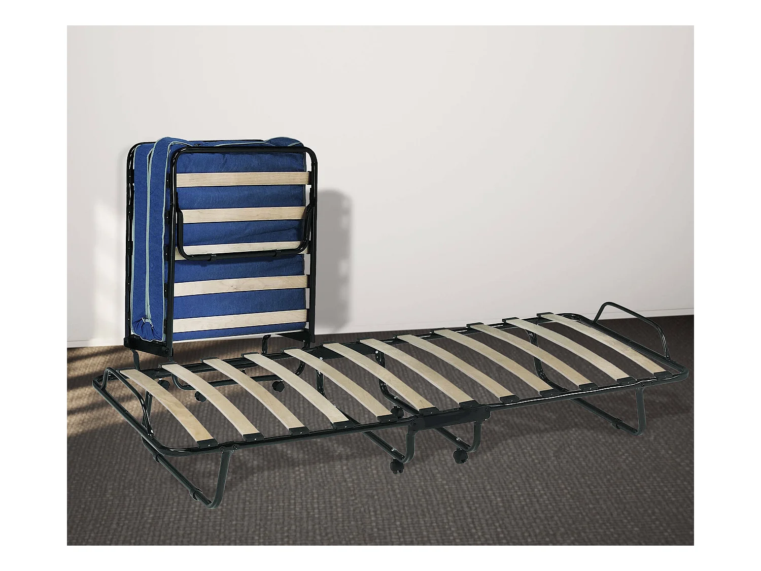 Talamo Italia - Letto pieghevole Arias, 100% Made in Italy, 80x190h37 cm