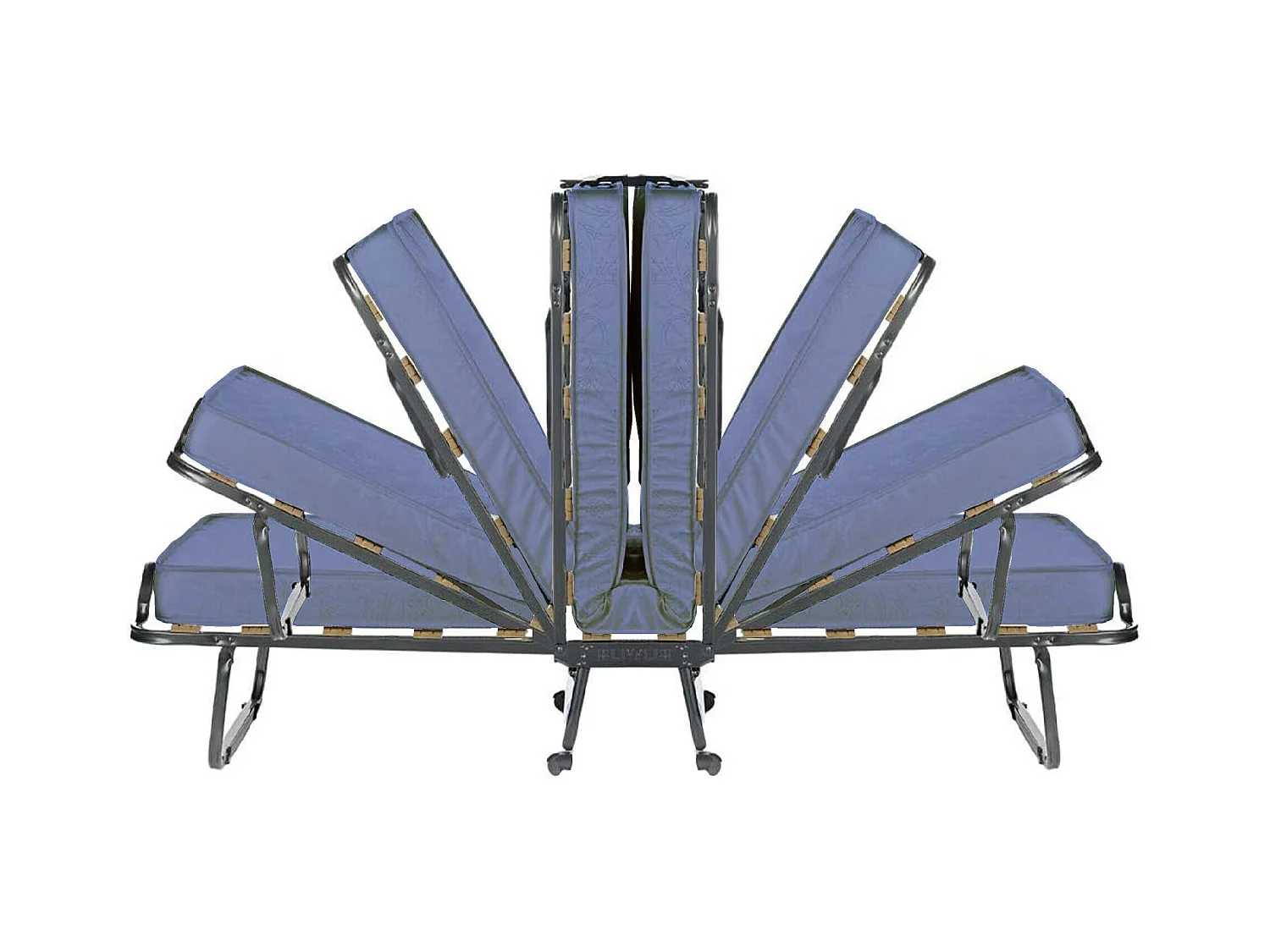 Talamo Italia - Letto pieghevole Arias, 100% Made in Italy, 80x190h37 cm