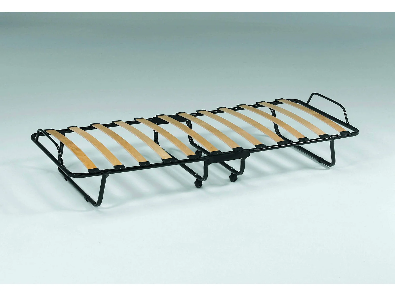 Opklapbed 0, Inclusief campingbedje met lattenbodem en matras, Bed met wielen, Cm 190x80h30, Cm 190x80h30