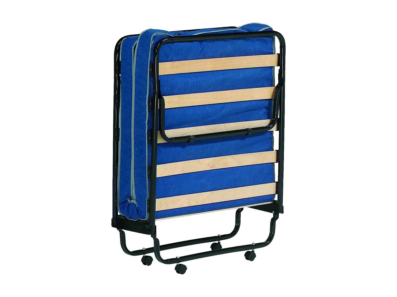 Opklapbed 0, Inclusief campingbedje met lattenbodem en matras, Bed met wielen, Cm 190x80h30, Cm 190x80h30