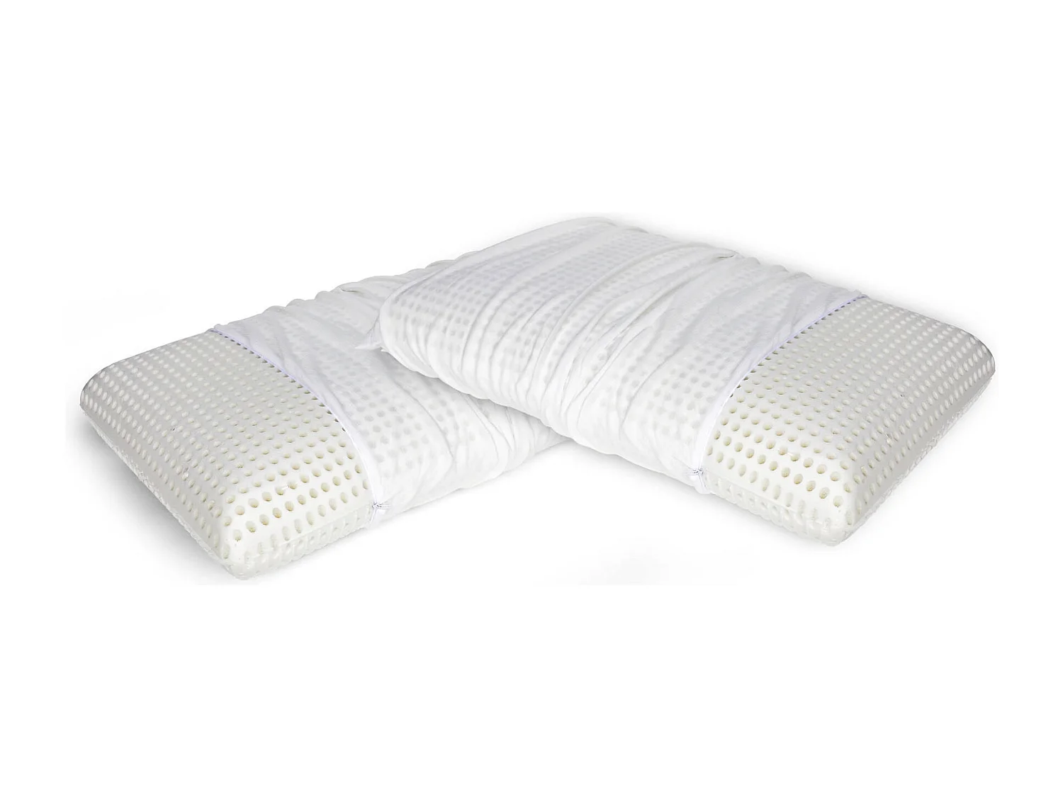 Talamo Italia Set of 2 Pillows for bed, 100% Made in Italy, Removable "soap" pillow in perforated Memory Foam, Hypoallergenic and Breathable, 70x40xh16 cm