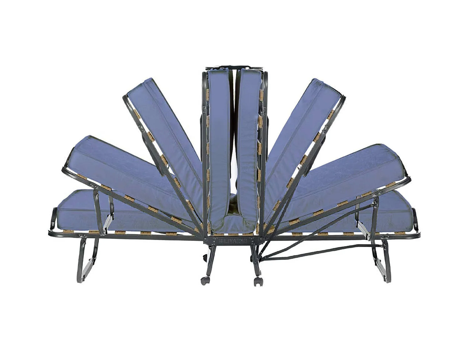 Dmagn opklapbed, orthopedisch en opvouwbaar eenpersoonsbed, 100% Made in Italy, inclusief matras van 80x190 cm