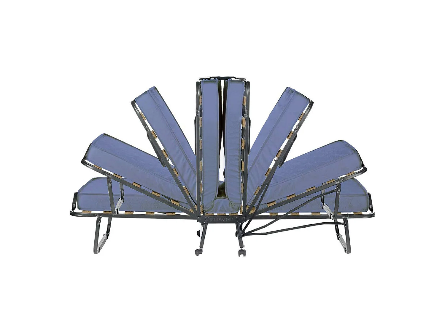 Dmagn opklapbed, orthopedisch en opvouwbaar eenpersoonsbed, 100% Made in Italy, inclusief matras van 80x190 cm