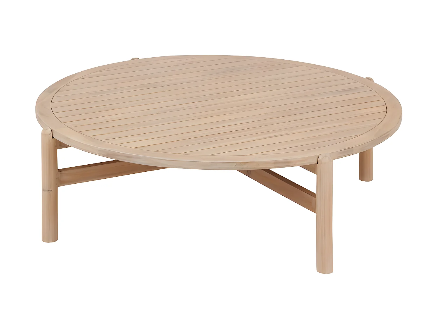 Table basse ronde D120 acacia Deona Hespéride