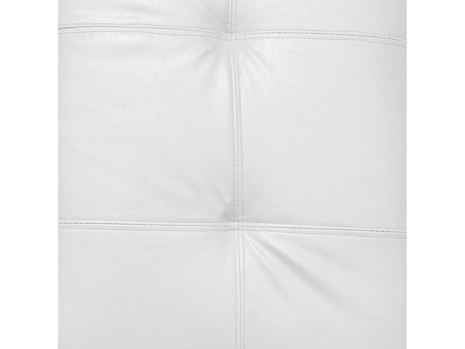 Pouf-conteneur en éco-cuir, coloris blanc, 45 x 47 x 45 cm