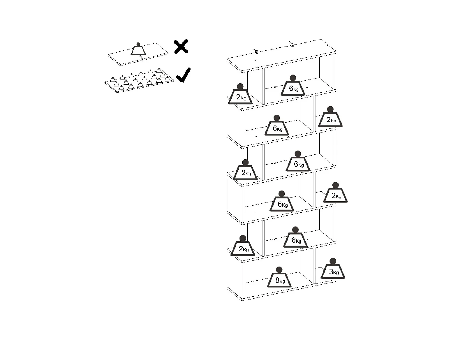 Buchhandlung Dfomme, Hohes doppelseitiges Bücherregal, Trennregal mit 5 Fachböden, Modernes Büroregal, 80x24h192 cm, Eiche