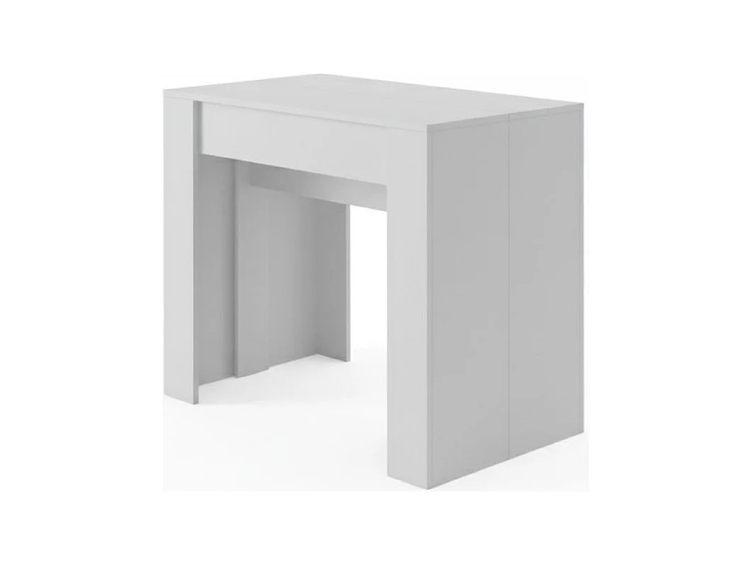 Table console à rallonge Dpanozz, Table avec rallonges, Console polyvalente, Table à manger extensible jusqu'à 10 places, 90/237x51h78 cm, Blanc