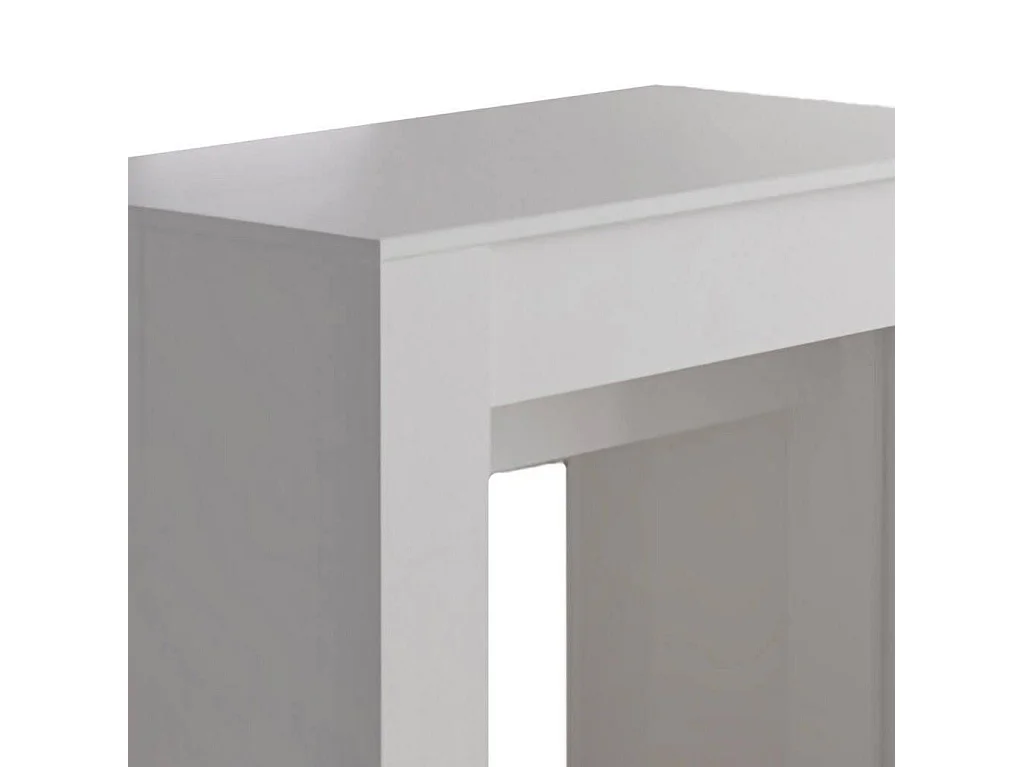 Table console à rallonge Dpanozz, Table avec rallonges, Console polyvalente, Table à manger extensible jusqu'à 10 places, 90/237x51h78 cm, Blanc