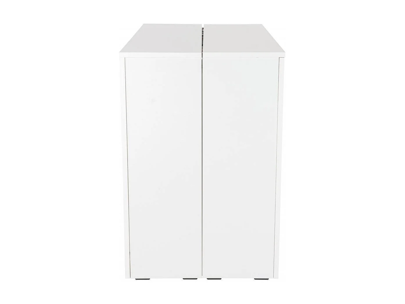 Consola 0, Mesa de jantar extensível até 10 lugares, Consola moderna com extensões, 90x52h78 cm, Branca