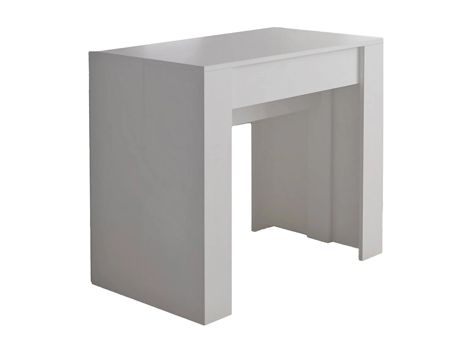 Table console à rallonge Dpanozz, Table avec rallonges, Console polyvalente, Table à manger extensible jusqu'à 10 places, 90/237x51h78 cm, Blanc