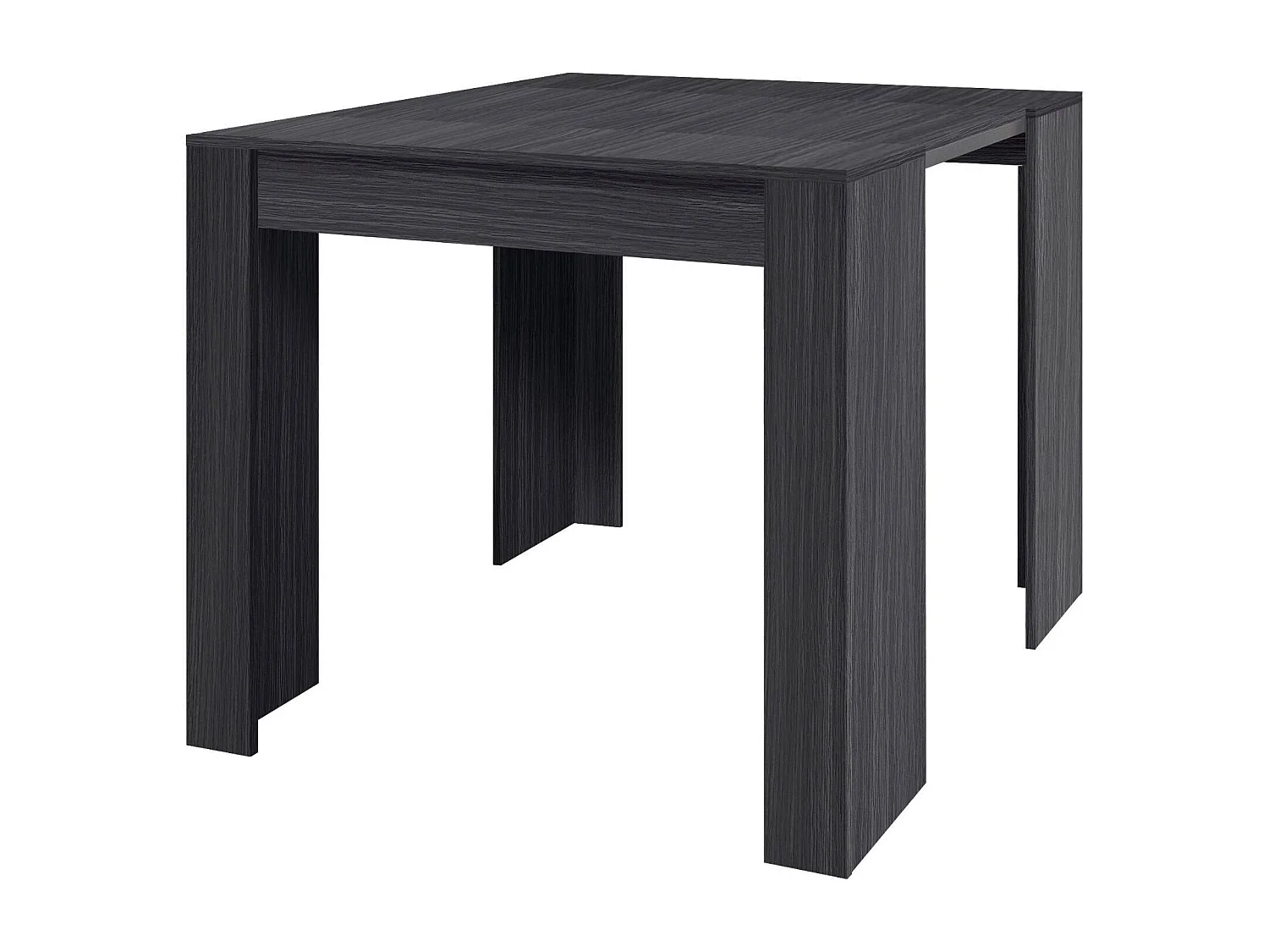 Console Diluna, Table à manger extensible, Table avec rallonges polyvalentes extensible jusqu'à 10 places, 51/237x90h78 cm, Gris cendré