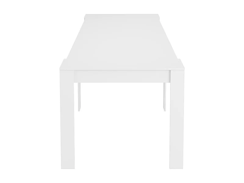 Console Diluna, Table à manger extensible, Table avec rallonges polyvalentes extensible jusqu'à 10 places, 51/237x90h78 cm, Blanc Brillant