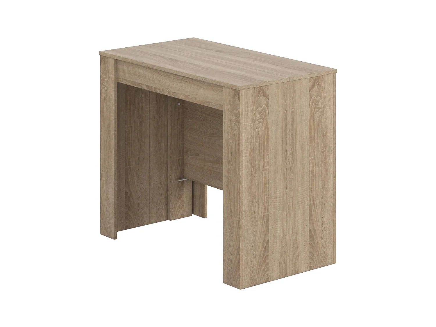 Console Diluna, Table à manger extensible, Table avec rallonges polyvalentes extensible jusqu'à 10 places, 51/237x90h78 cm, Chêne