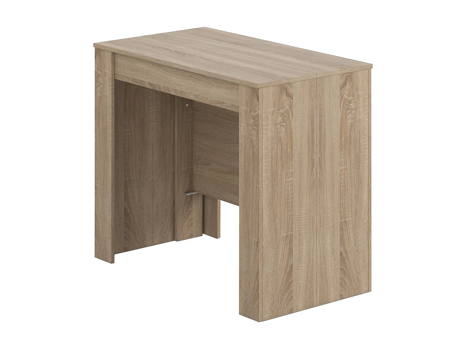 Console Diluna, Table à manger extensible, Table avec rallonges polyvalentes extensible jusqu'à 10 places, 51/237x90h78 cm, Chêne