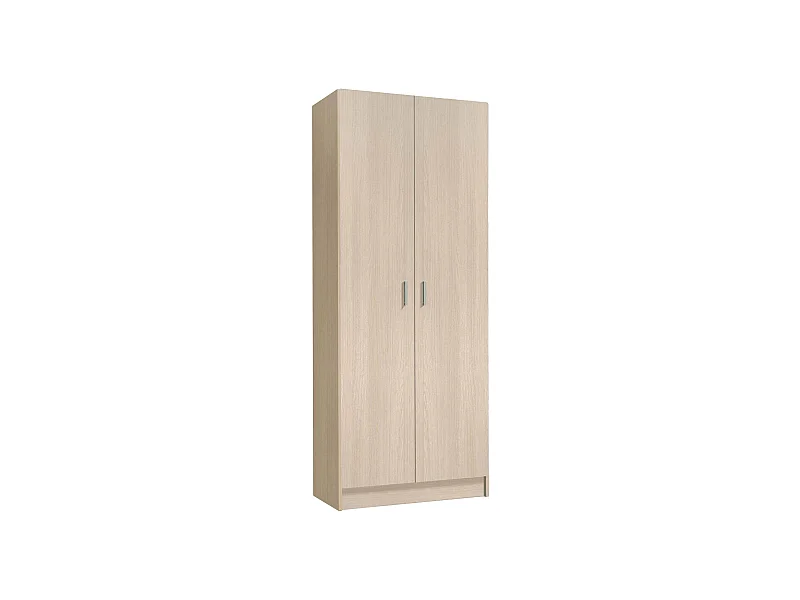 Dmora - Armadio multiuso 2 ante Abadubidu, cm73x37h180 cm, Rovere