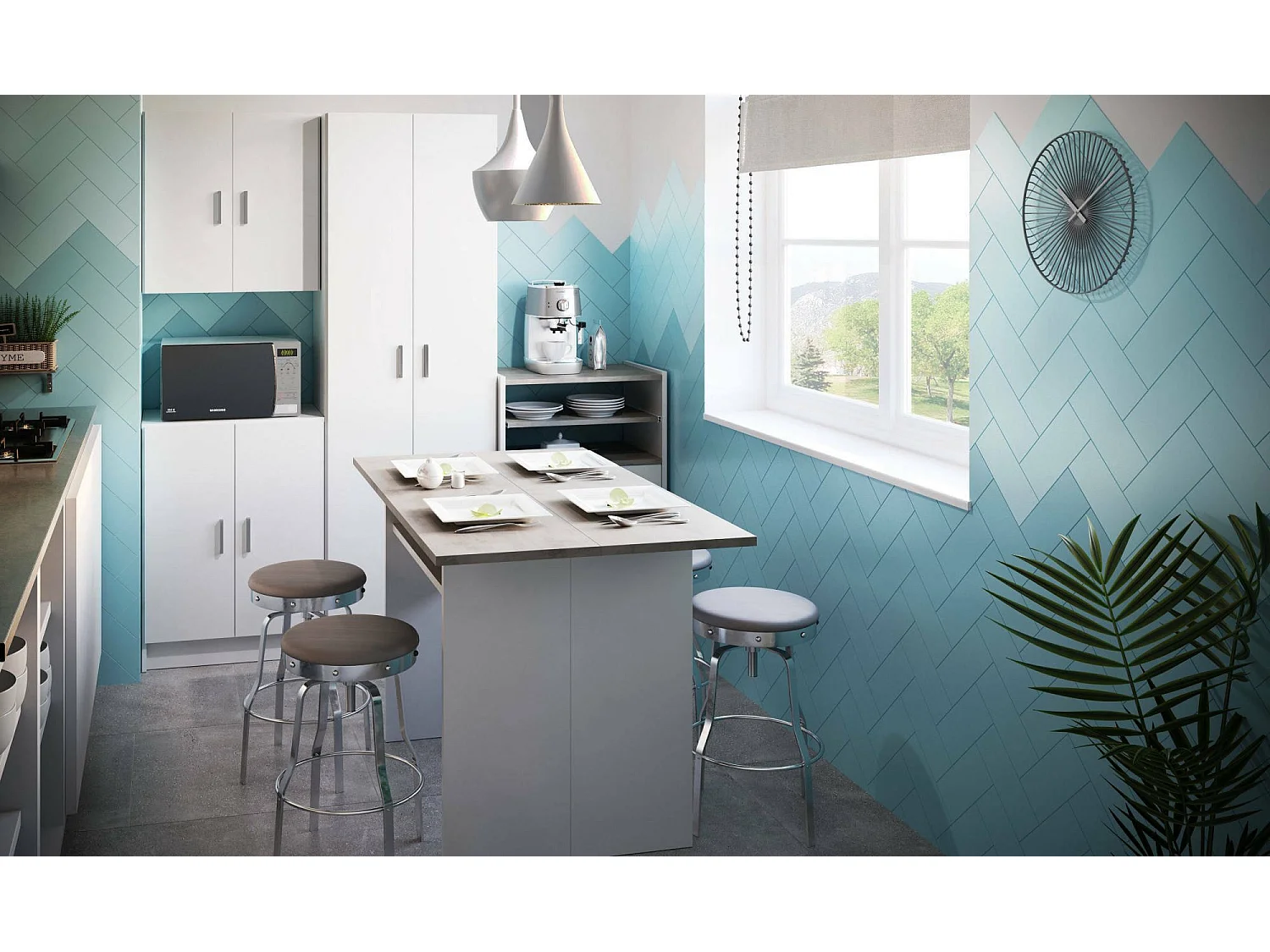 Armoire polyvalente Dmarra, Armoire auxiliaire avec 2 portes, Étagère à chaussures avec 3 étagères, Étagère à chaussures haute moderne, 59x37h180 cm, Blanc