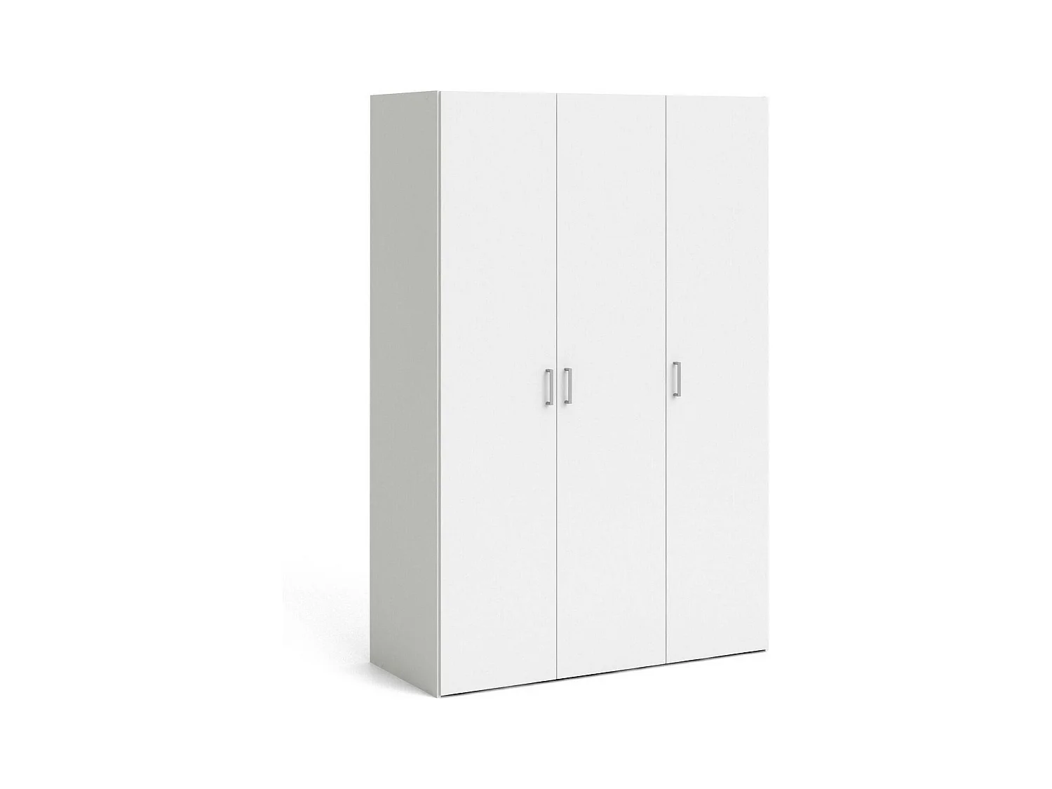Dmora - Guardaroba 3 ante Dsegr, 115x49 h175 cm, Bianco