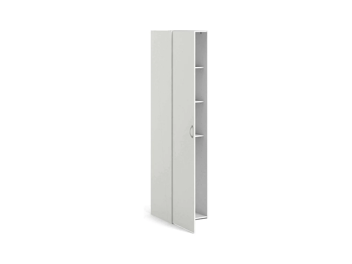 Dmora - Armadio multiuso 1 anta Am, 39x41 h175 cm, Bianco