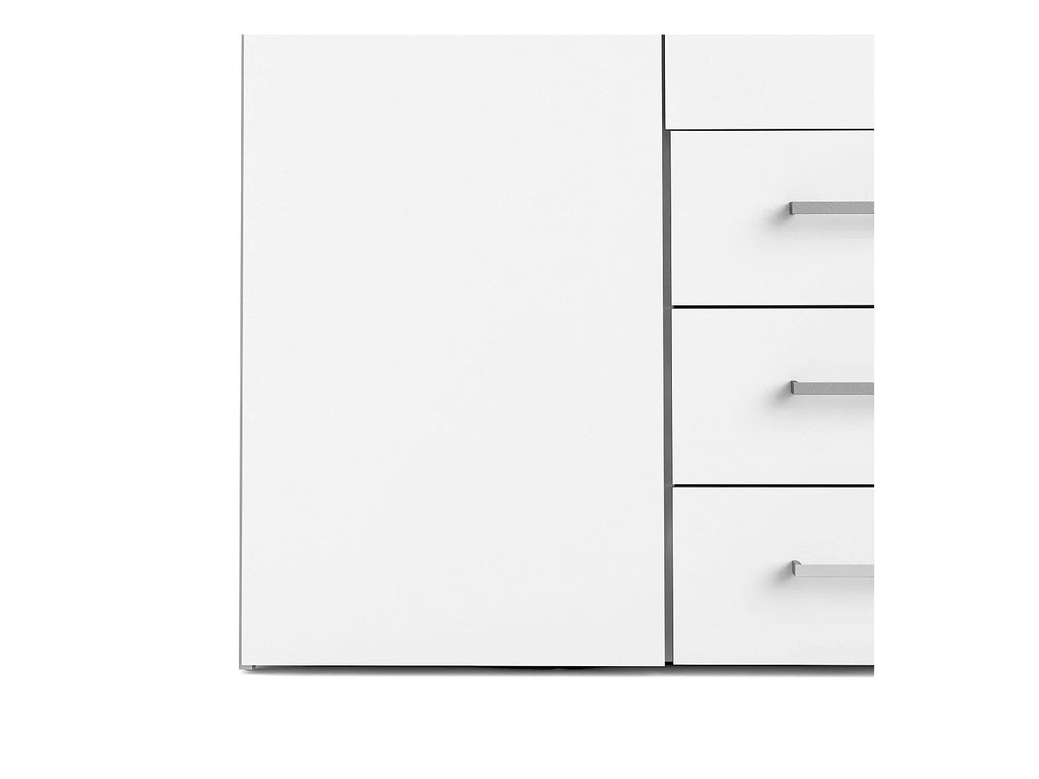 Dmora - Guardaroba grande Amoruccio, 154x50 h200 cm, Bianco