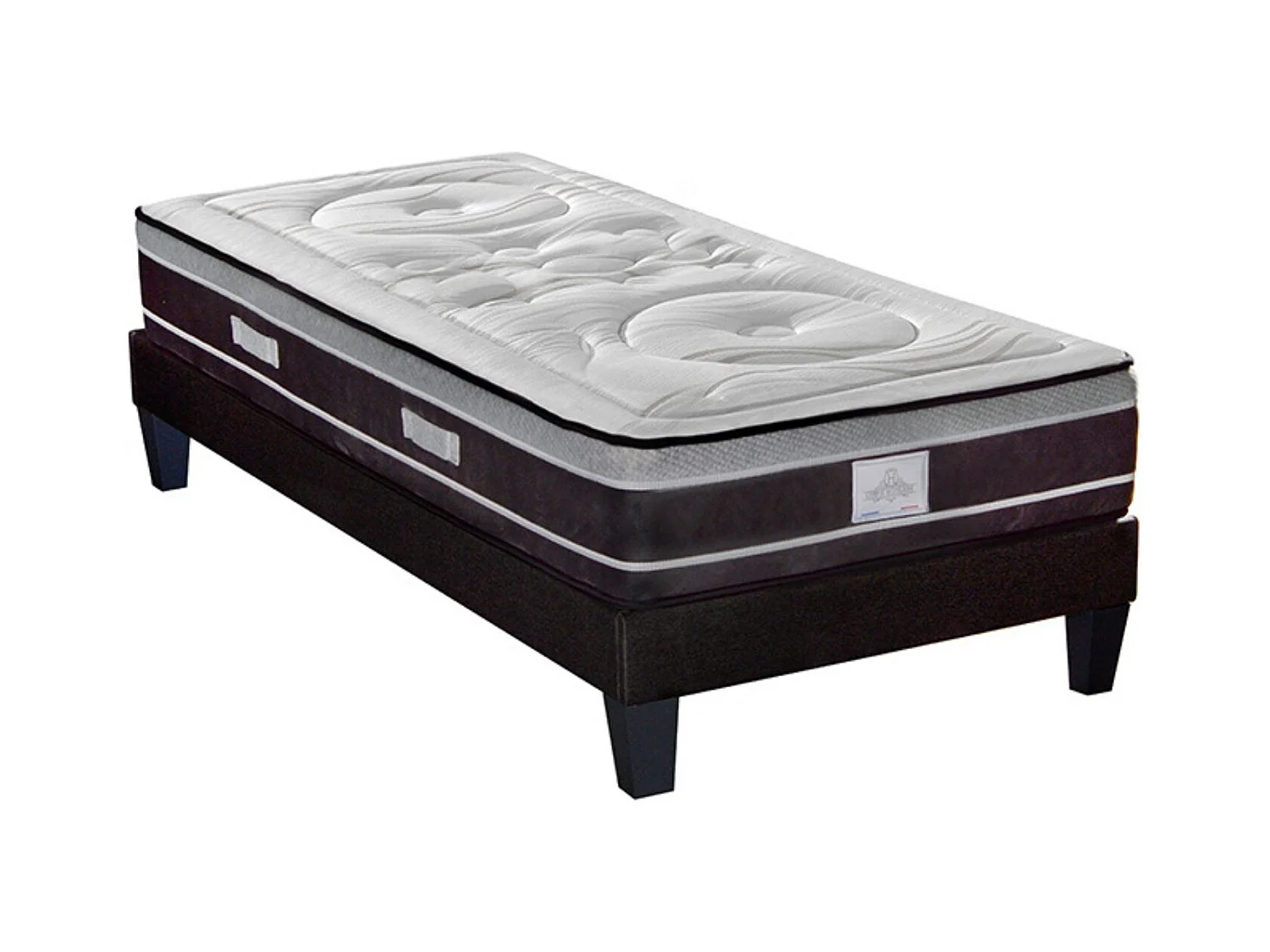 DIVIN - Matelas ressorts ensachés + sommier bois - ferme