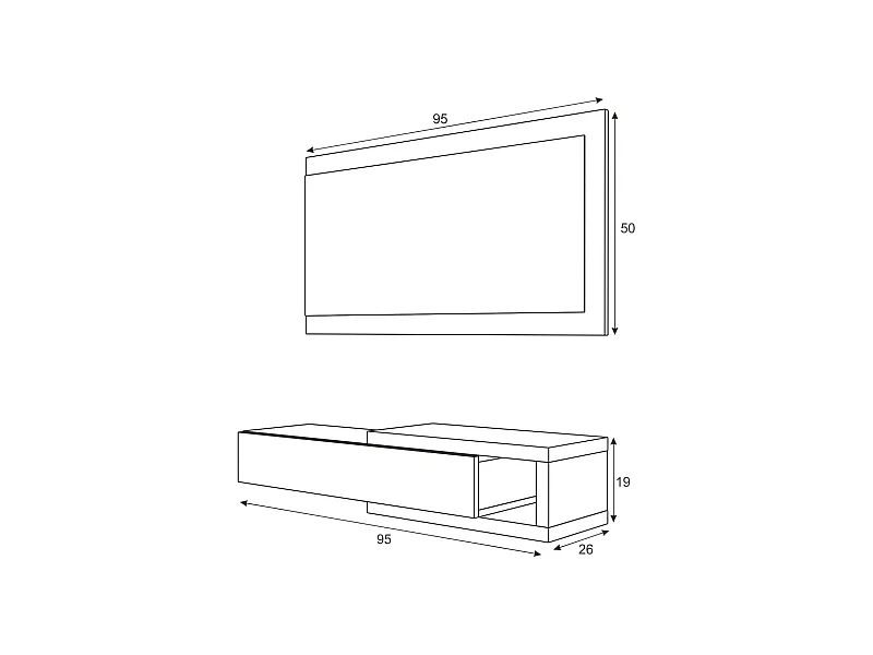 Mueble de entrada Dhasi, Pasillo con espejo, Mueble recibidor con cajón, Vaciadores de bolsillo para apartamentos, 95x26h69 cm, Blanco y Roble