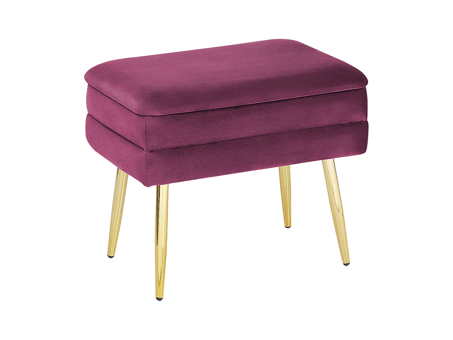 Banc de rangement ODESSA Velours Rouge Bordeaux