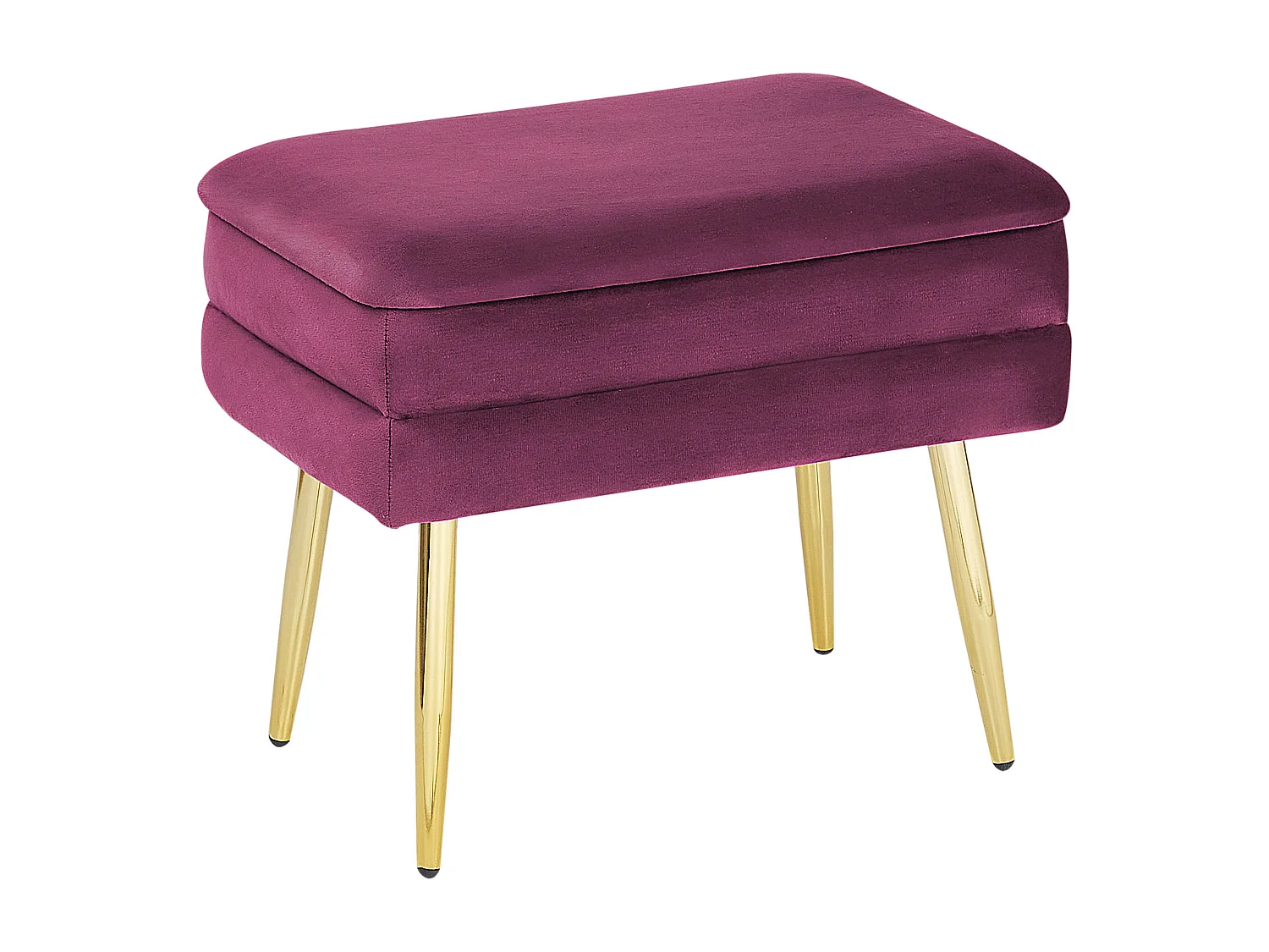 Banc de rangement ODESSA Velours Rouge Bordeaux