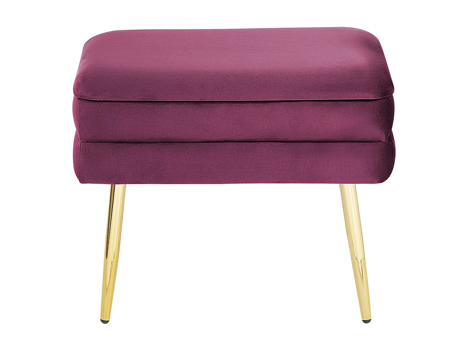 Banc de rangement ODESSA Velours Rouge Bordeaux