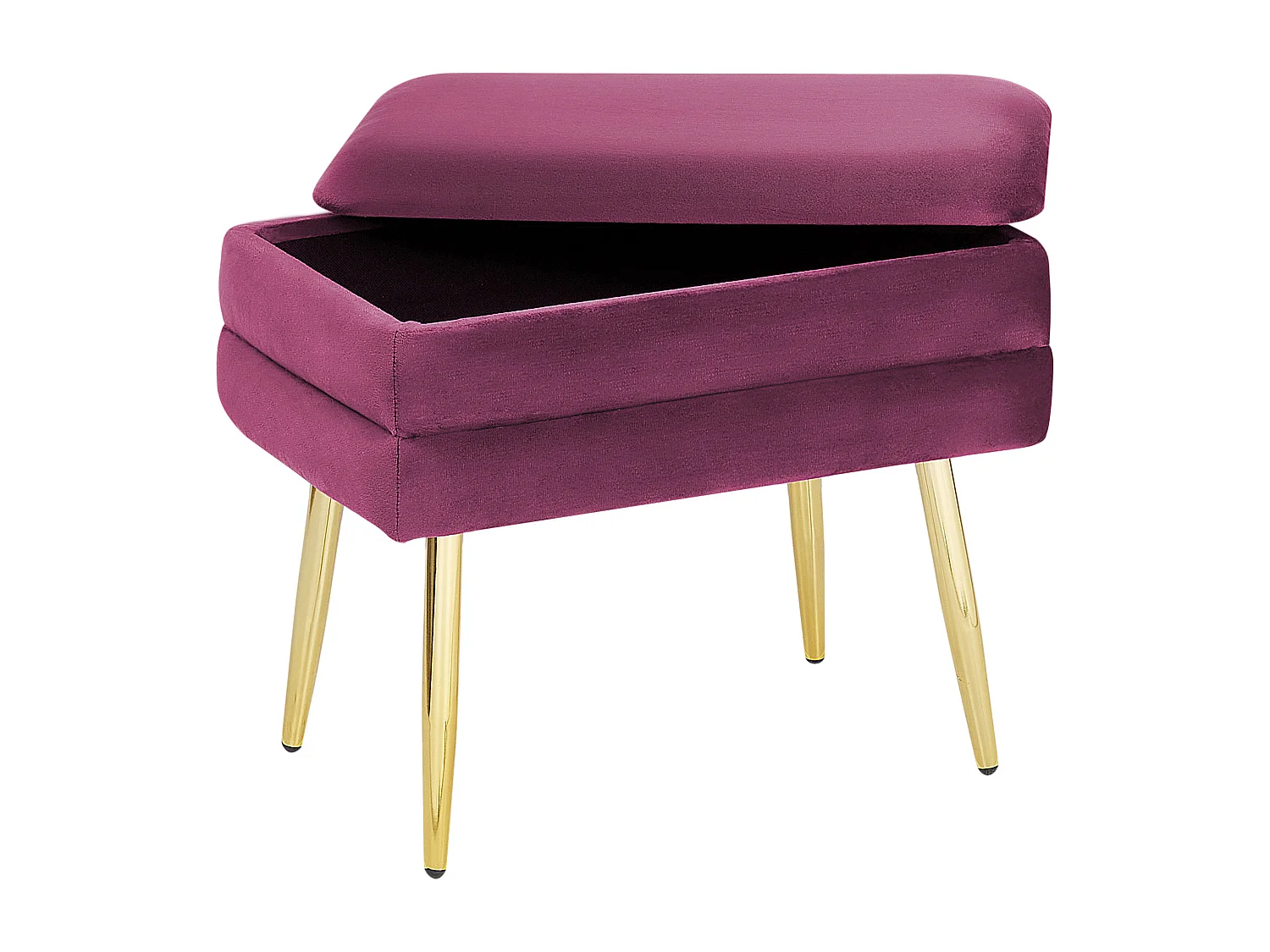 Banc de rangement ODESSA Velours Rouge Bordeaux
