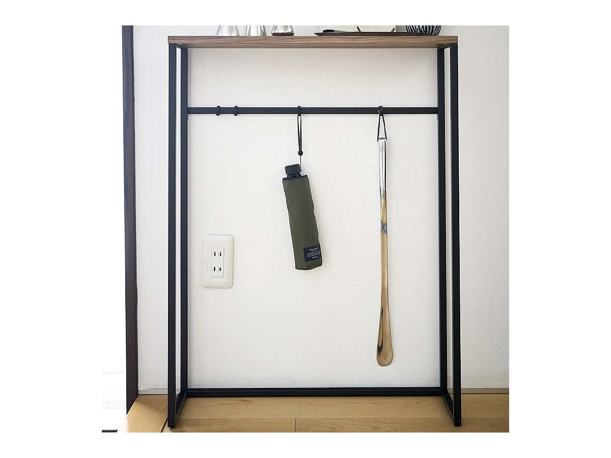 Metalen en houten ingangstafel - L60 cm