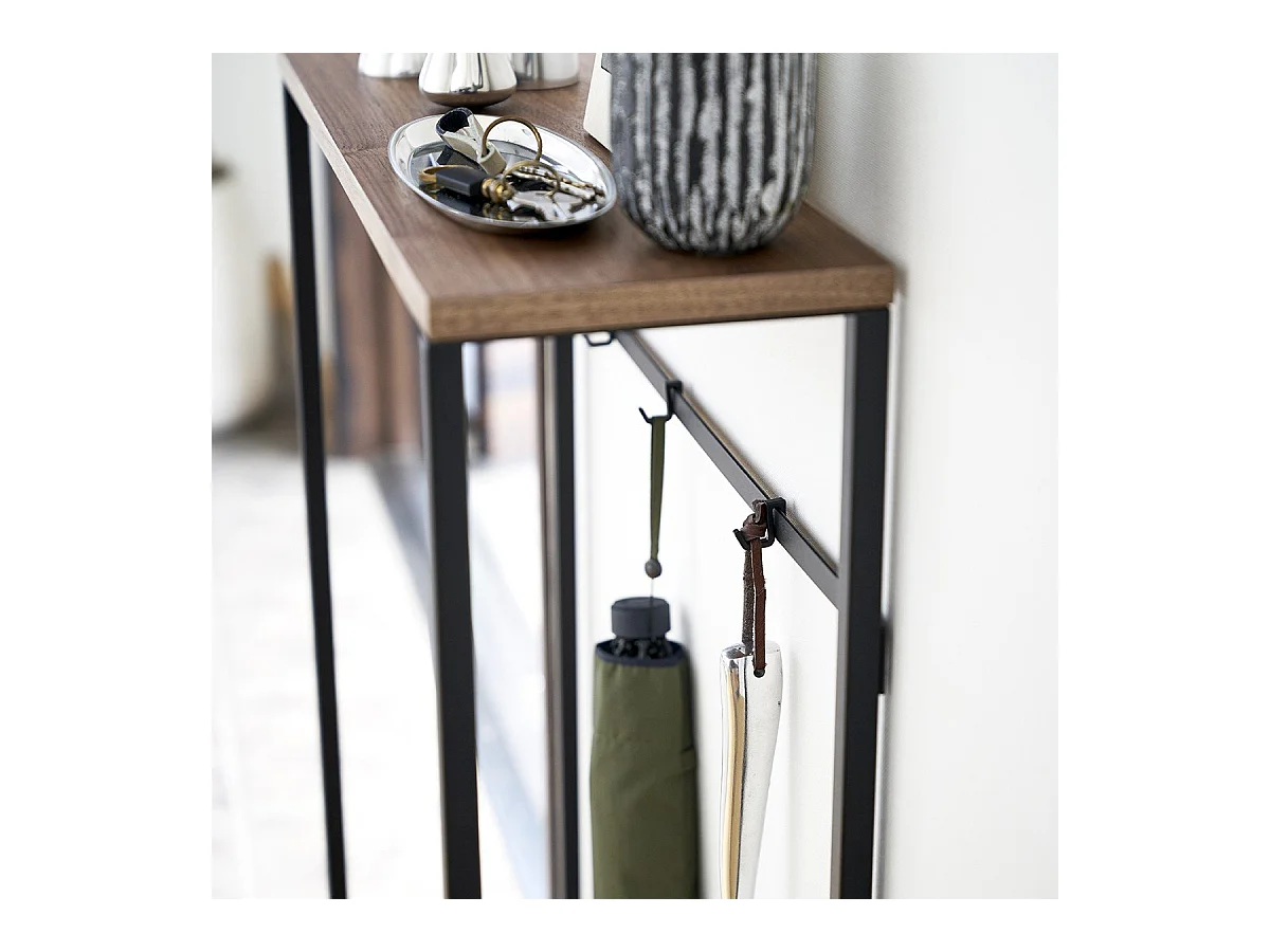 Metalen en houten ingangstafel - L60 cm