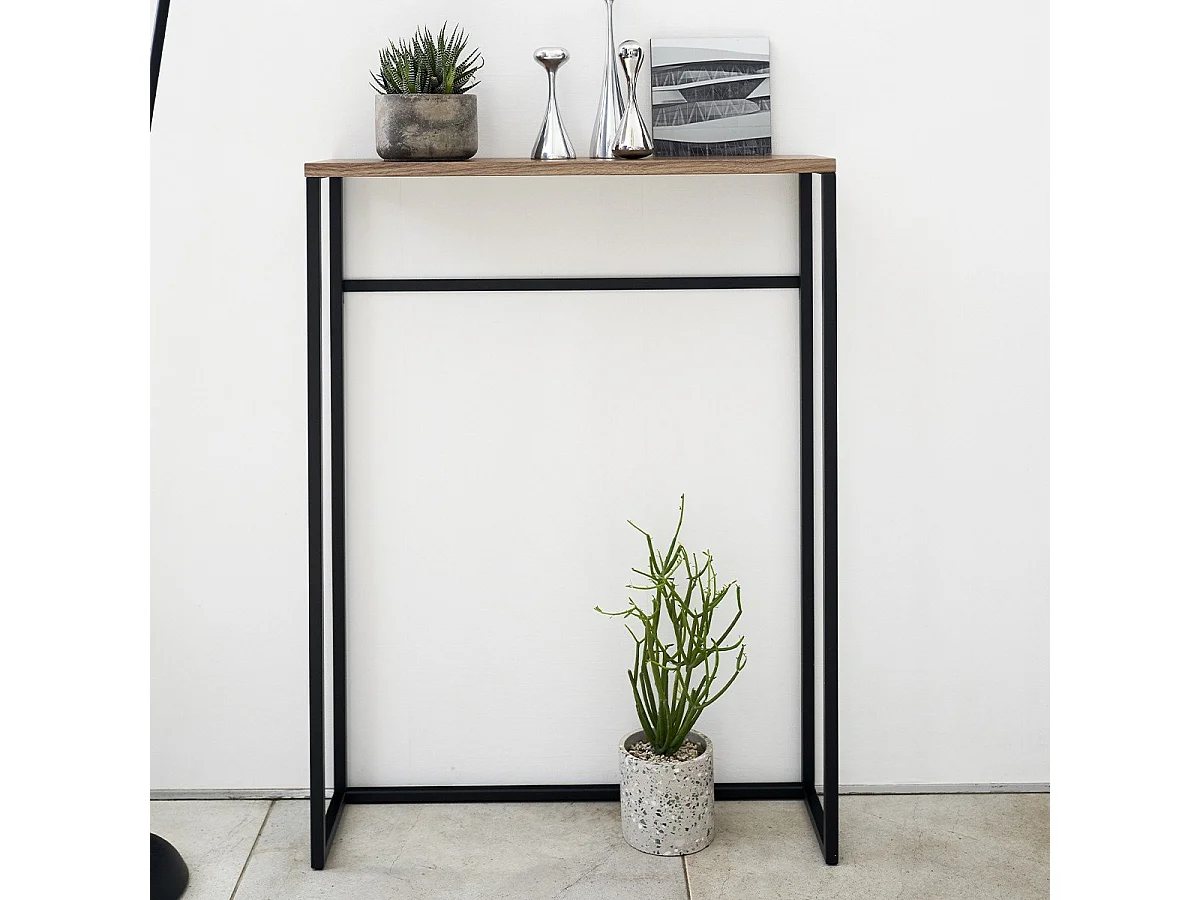 Console d'entrée métal et bois - L60 cm